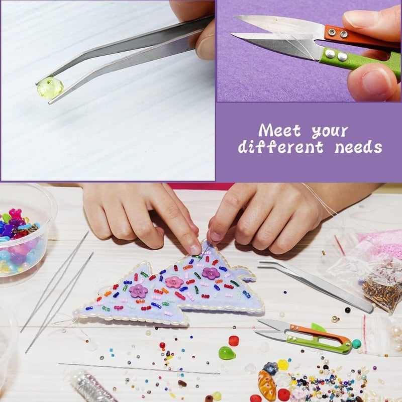kdafio 58 Pcs Beading Needles for Jewelry Making, Big Eye Beading Needles Ultra-Thin Stainless Steel Craft Seed Bead Needles, Flexible Eye, Perfect for Beading, Embroidery & DIY Crafts - Image 5